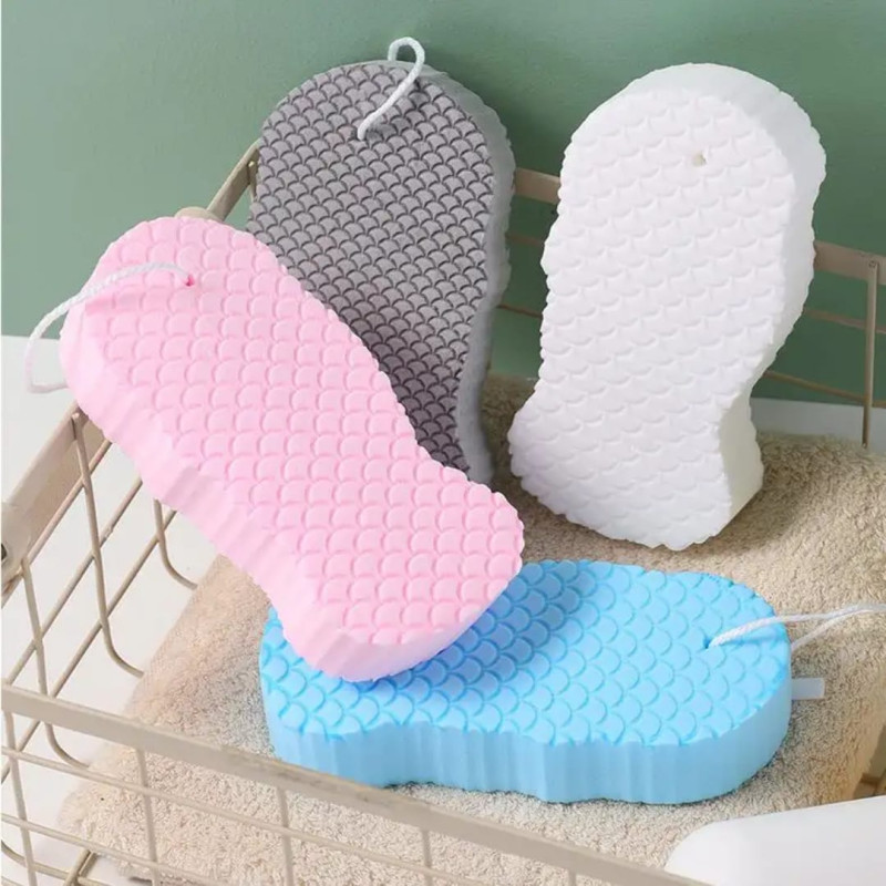 2 Pcs Silicone Bath Sponge Scrubber
